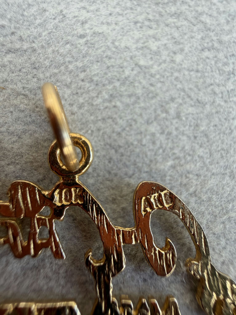 10K Gold Happy Anniversary Pendant - image 5 of 6