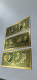 Set of (3) 24K Gold Plated Vintage Style U.S. Silver Certificate Notes - thumbnail 7 of 8