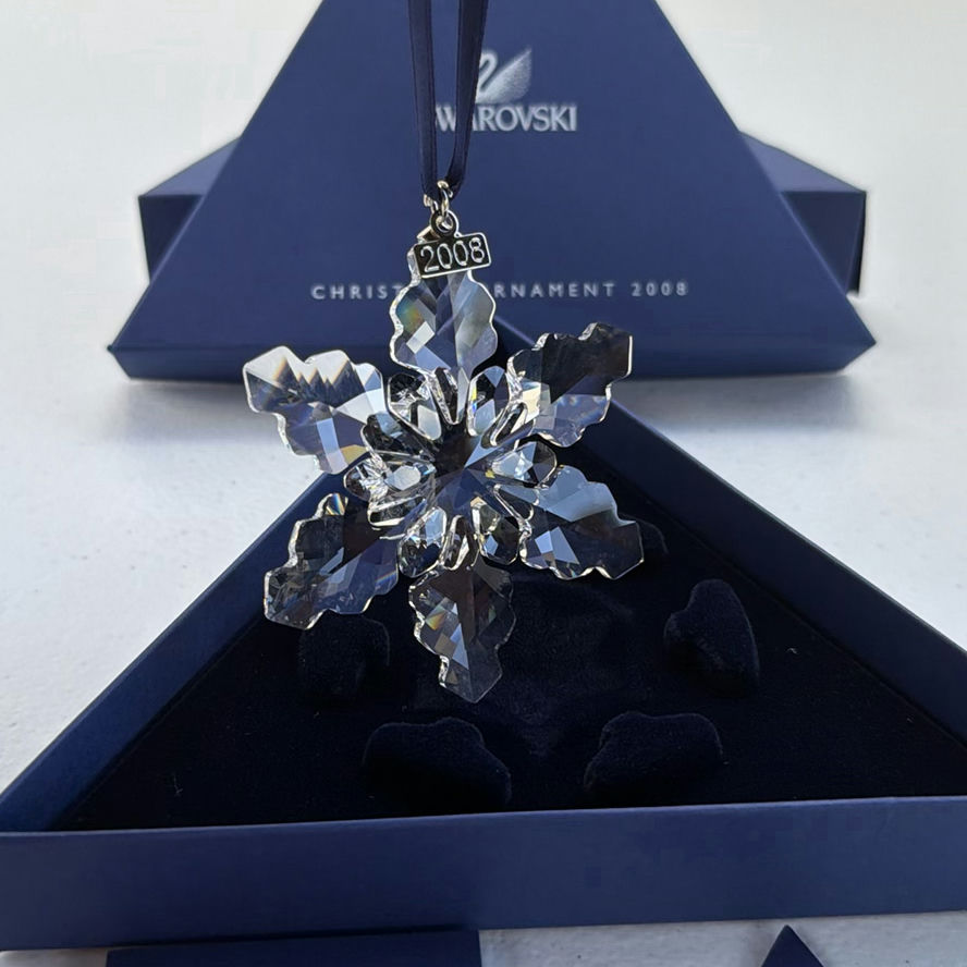 Swarovski Christmas Ornament 2008 Crystal Snowflake with Box and Certificate - image 12 of 14