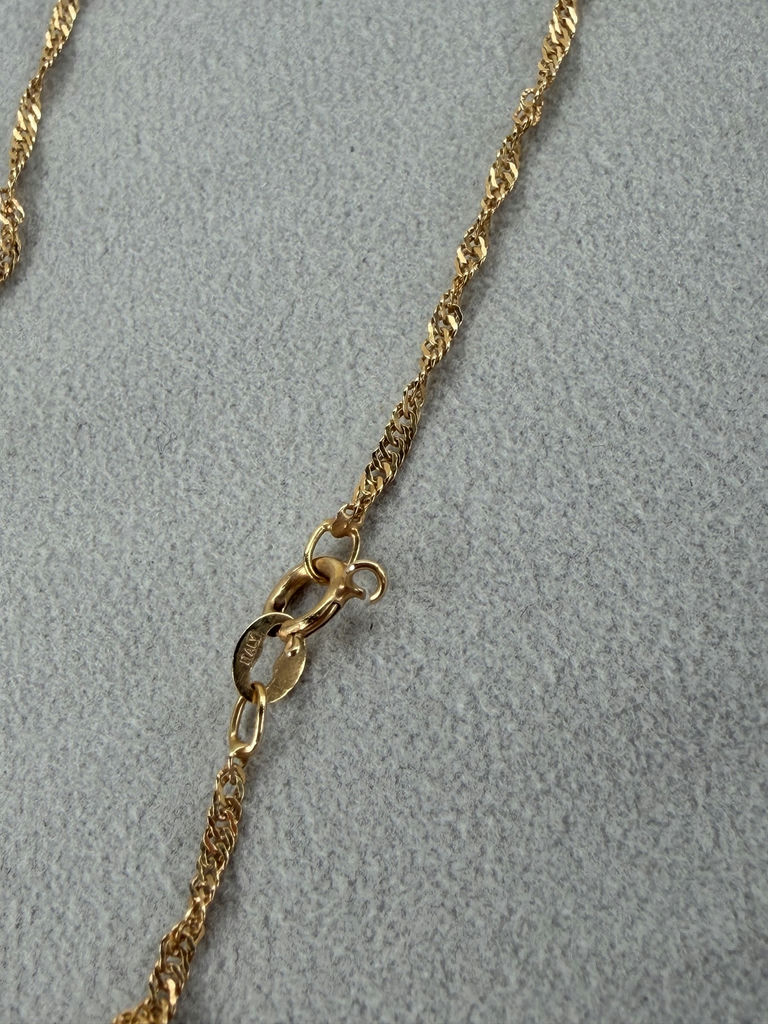 10K Gold Italian Stamped Necklace - image 7 of 11