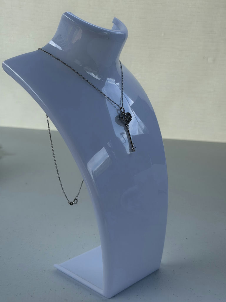 Sterling Silver Heart Key Pendant Necklace - image 12 of 17