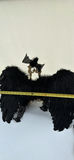 Black Feather Costume Wings, Blackbirds and Black Crinoline Slip - thumbnail 2 of 10