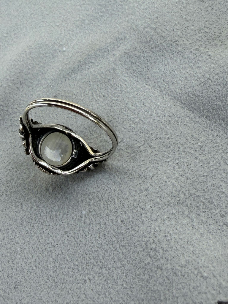 Silver Tone Oval Stone Ring - image 11 of 16