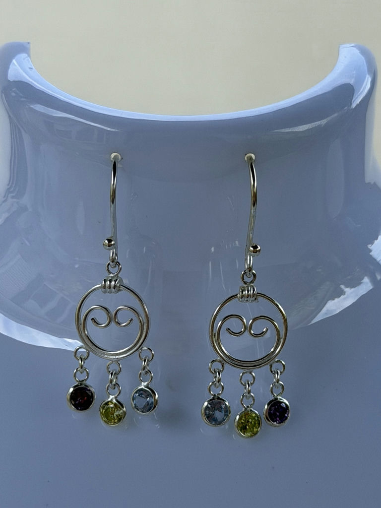 Pair of Genuine Stone Dangle Earrings - image 4 of 7
