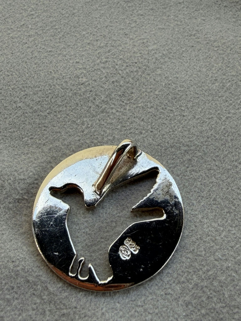 Three Sterling Silver Animal Silhouette Pendants - image 3 of 8