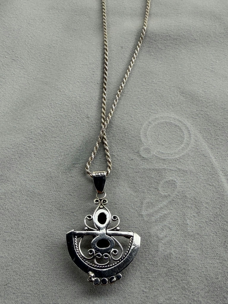 Sterling Silver Pendant Necklace with Gemstones - image 3 of 15