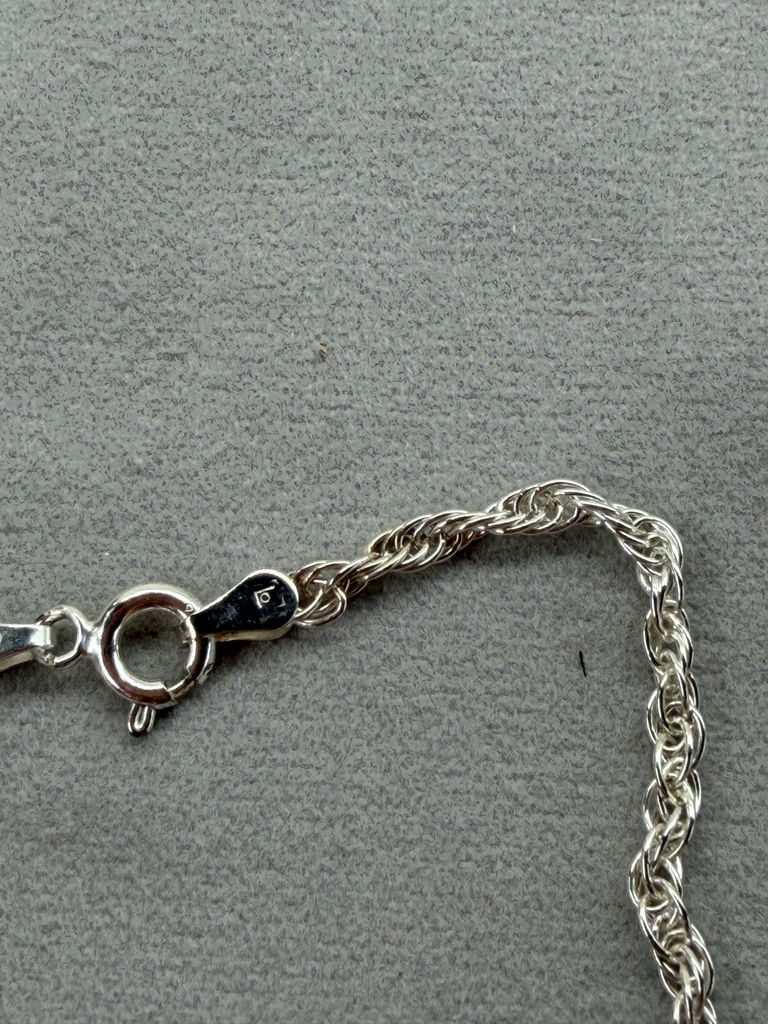 Sterling Silver Chain Anklet and Adjustable Ring - image 8 of 10