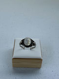 Silver Tone Oval Stone Ring - thumbnail 7 of 16