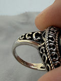 Sterling Silver Blue Stone Ring With 14K Accent Detail - thumbnail 4 of 21