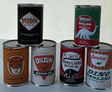 Set of (6) Vintage Style Mini Motor Oil Cans - Sinclair, Dino, Oilzum - thumbnail 1 of 5