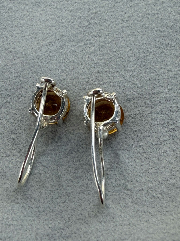 Sterling Silver Jewelry Set with Yellow Gemstones - image 14 of 19