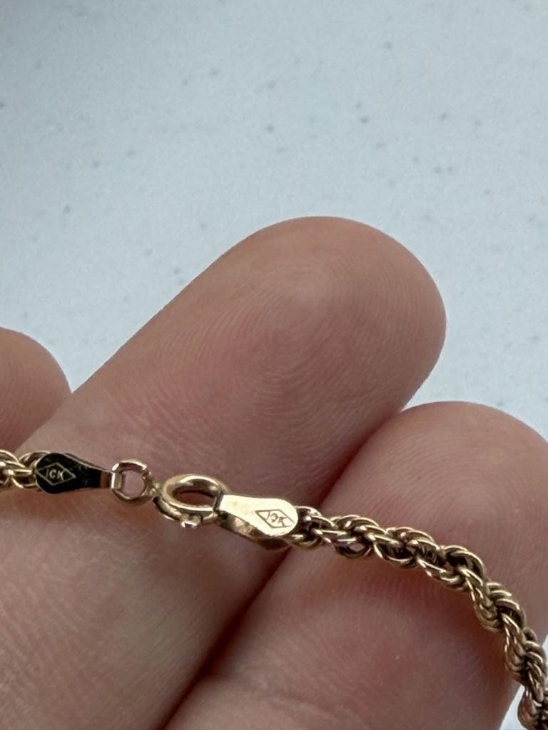 10K Gold Rope Chain Necklace - image 5 of 10