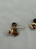 Pair of 10k Gold Bow and Heart Dangle Earrings - thumbnail 6 of 8
