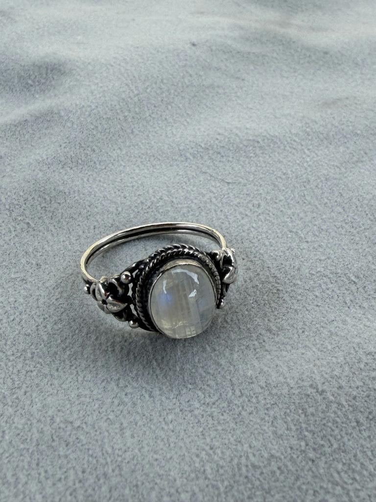 Silver Tone Oval Stone Ring - image 15 of 16