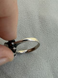 Sterling Silver Ring with Clear Center Stone And Metallic Accents - thumbnail 4 of 14