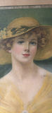 Framed Portrait Print of Woman in Yellow Hat - thumbnail 3 of 7