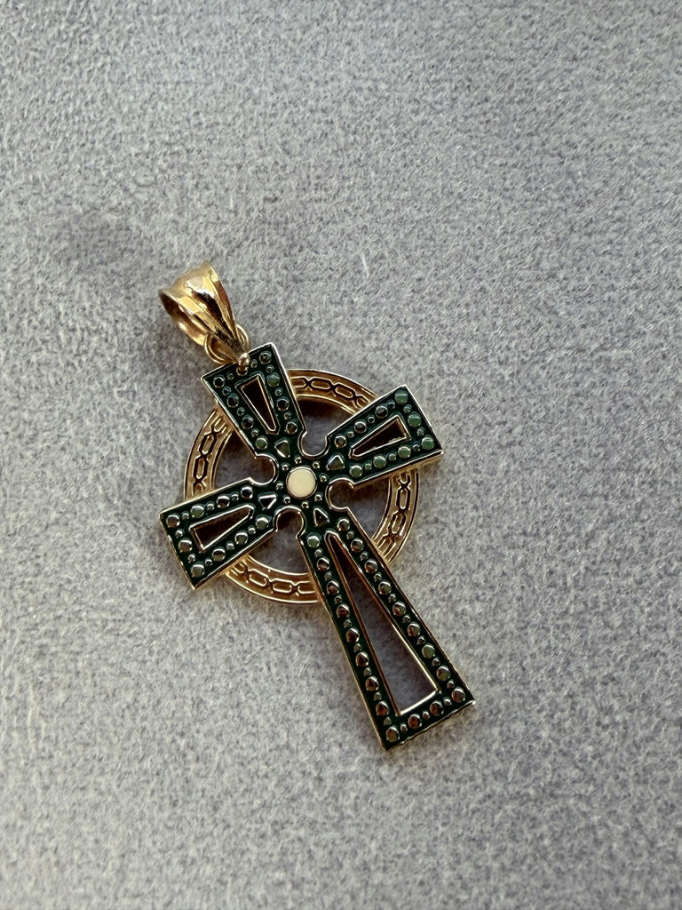 14K Gold Celtic Cross Pendant - 2grams - image 1 of 10