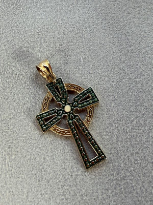 14K Gold Celtic Cross Pendant - 2grams - Image 1 of 10