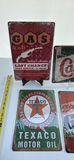 (4) Vintage Style Gas and Motor Oil Metal Signs - TEXACO, Wakefield - thumbnail 4 of 5