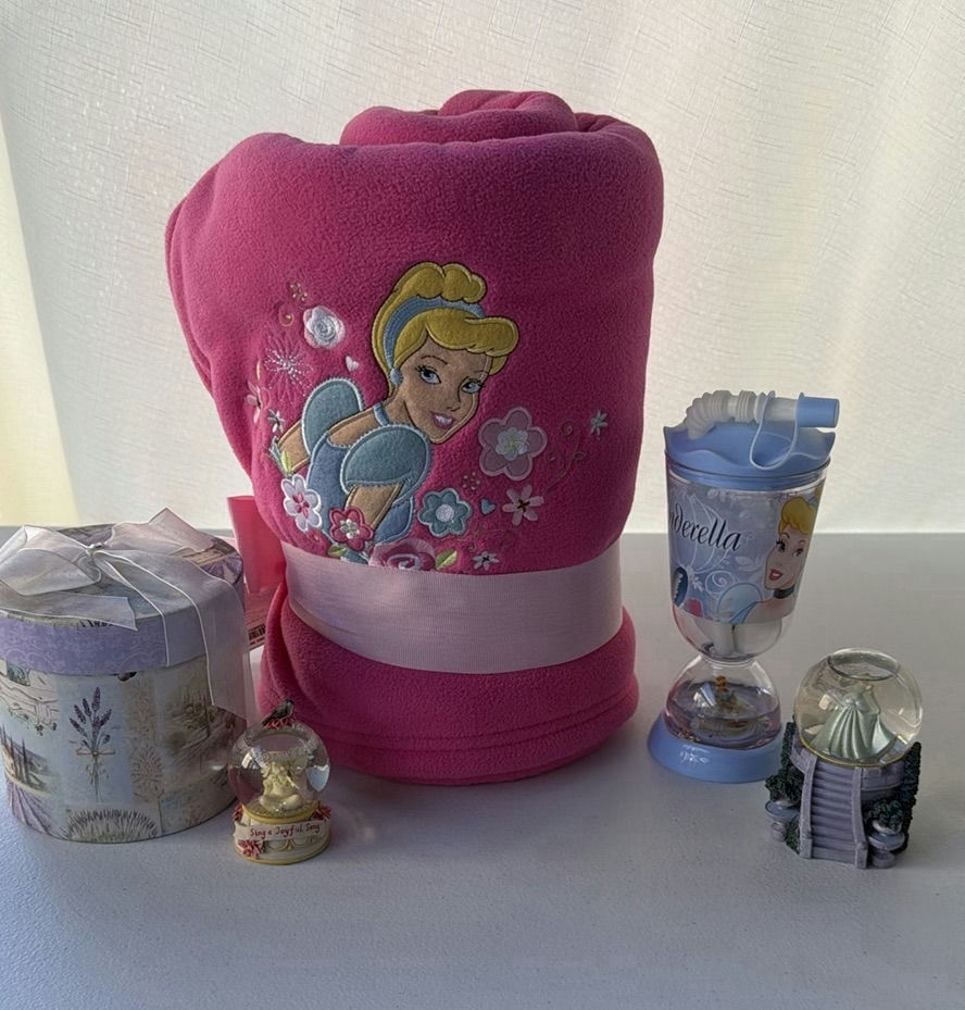 Disney Cinderella Blanket, Tumbler, Snow Globes, and Decorative Box - image 1 of 7