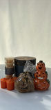 Halloween Pumpkin Jack-o’- Lantern Candle Holder and Melting Pot and Scented Wax Melts - thumbnail 2 of 18