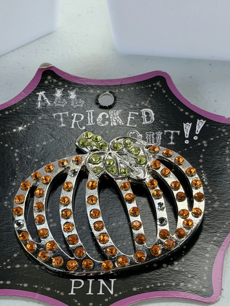 Halloween Themed Earrings and Pumpkin Pin - image 4 of 6
