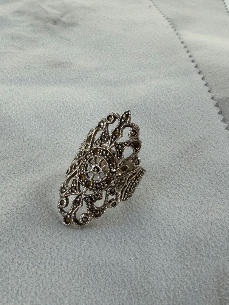 Ornate Sterling Silver Filigree Ring - image 9 of 12