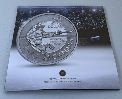 2013 Royal Canadian Mint $20 Fine Silver Hockey Coin - Image 1 of 9