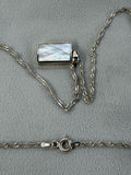 Sterling Silver Chain Necklace with Rectangular Pendant - thumbnail 14 of 14