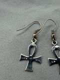 Pair of Sterling Silver Ankh Dangle Earrings - thumbnail 5 of 7