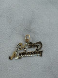 10K Gold Happy Anniversary Pendant - thumbnail 3 of 6