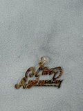 10K Gold Happy Anniversary Pendant - thumbnail 2 of 6
