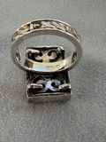 Sterling Silver Ring with Green Rectangular Stone - thumbnail 10 of 15