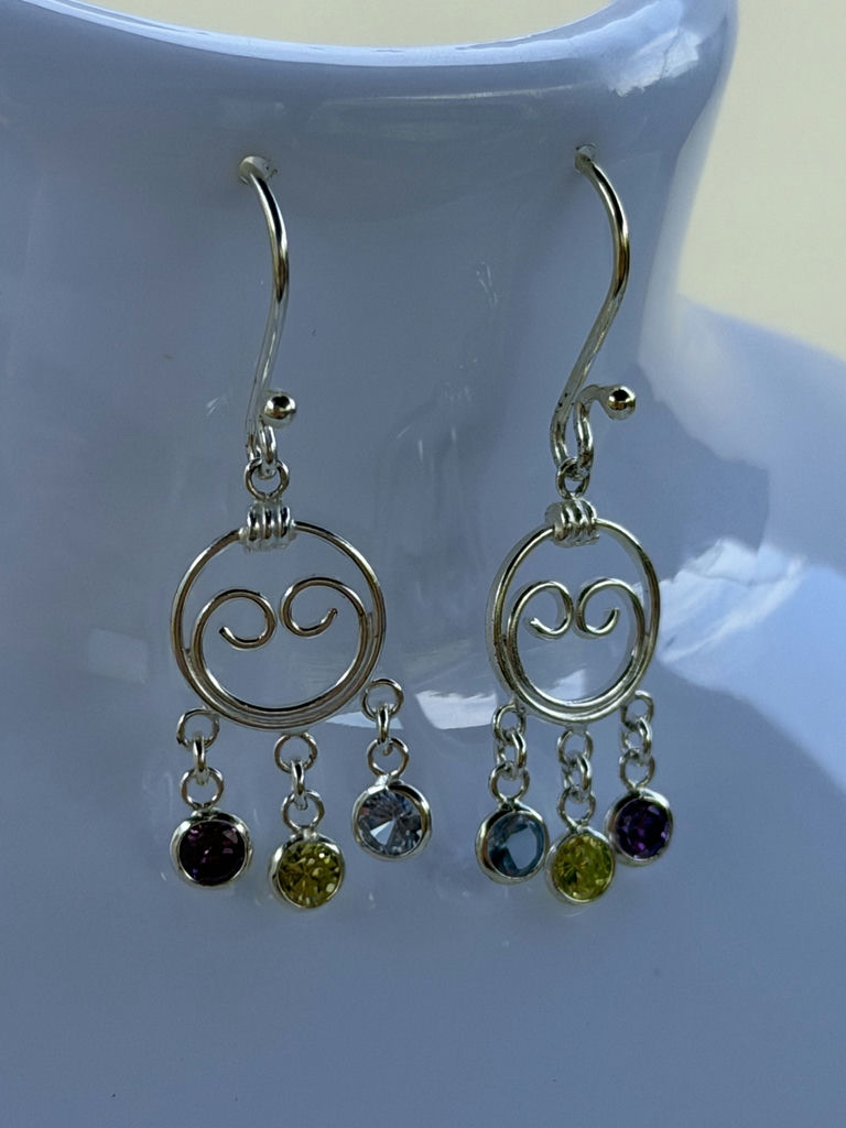 Pair of Genuine Stone Dangle Earrings - image 1 of 7