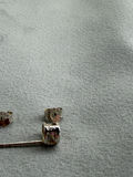 Pair of Pink Stone Sterling Silver Stud Earrings - thumbnail 5 of 7