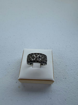 Sterling Silver Patterned Ring - Image 1 of 12