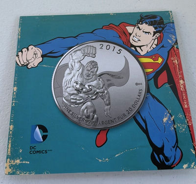 2015 Royal Canadian Mint $20 DC Comics Superman Fine Silver Coin - Image 1 of 9