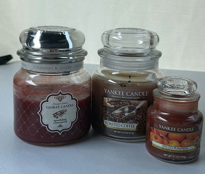 (3) Yankee Candle Jar Candles Assorted Scents - Image 1 of 15