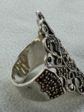 Ornate Sterling Silver Filigree Ring - thumbnail 11 of 12