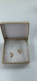 Pair of 10k Gold Bow and Heart Dangle Earrings - thumbnail 8 of 8
