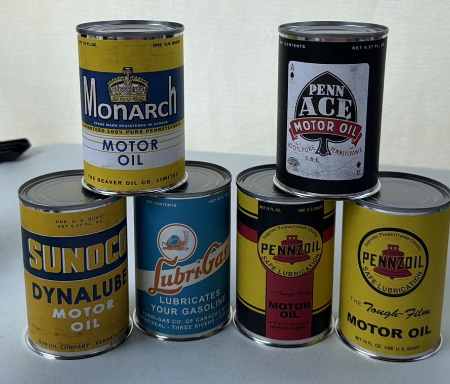 (6) Vintage Style Motor MINI Oil Can Collection - image 1 of 5