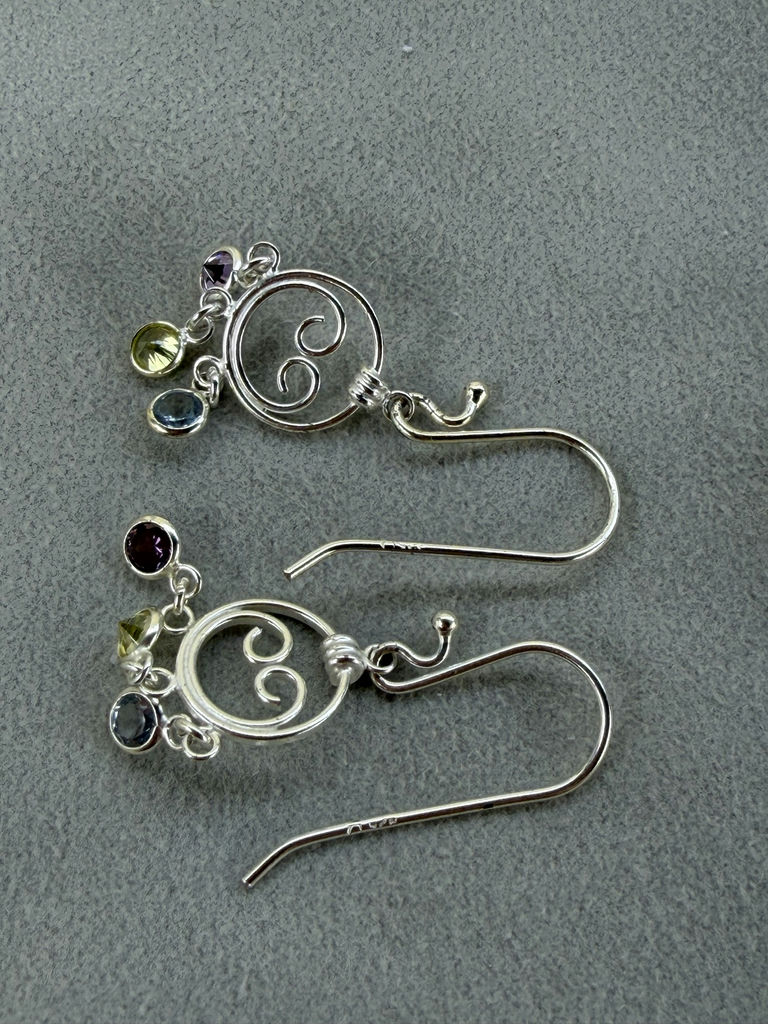 Pair of Genuine Stone Dangle Earrings - image 7 of 7