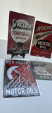 (4) Vintage Style Motor Oil Metal Signs - Red Indian, Sinclair, Rocket - thumbnail 4 of 5