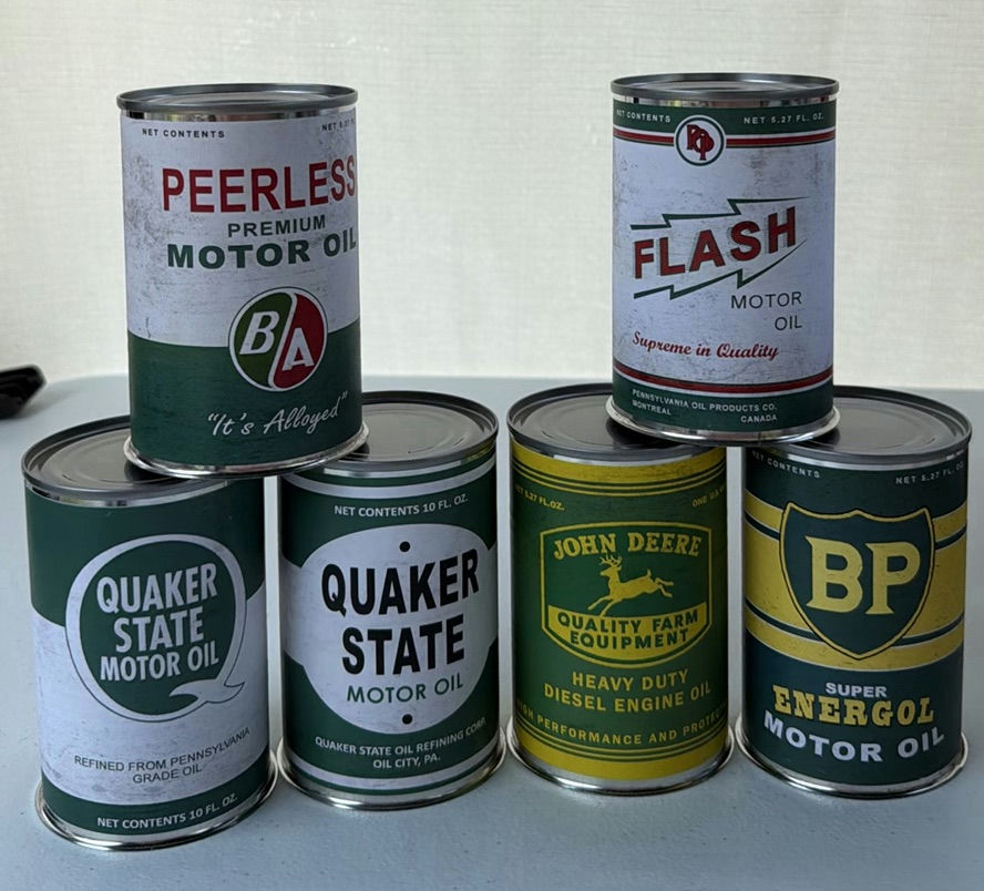 (6) Vintage Style MINI Motor Oil Tin Cans Assortment - image 1 of 5