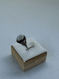 Silver Tone Oval Stone Ring - thumbnail 10 of 16