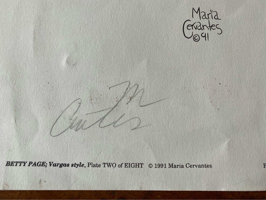 Betty Page 2 Illustrator Artists Signed Prints - image 2 of 11