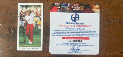Curtis Strange Autographed Trading Card with COA - Image 1 of 3