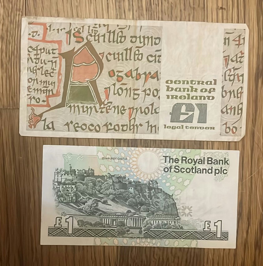 Obsolete Irish And Scottish 1 Pound Notes - image 2 of 2