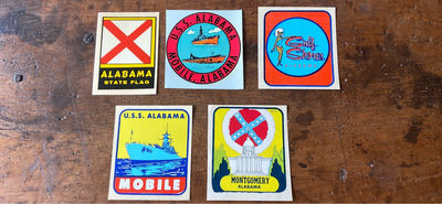 Water Transfers USS Alabama, State Flag, Gulf Shores, Montgomery and Mobile 5 - Image 1 of 2