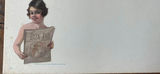 Vintage Ink Blotters Goes Litho Girls Wearing Hats Pinup poses - thumbnail 8 of 9